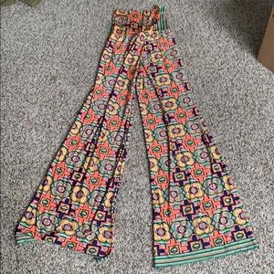 Tight waist boot cut hippie pants